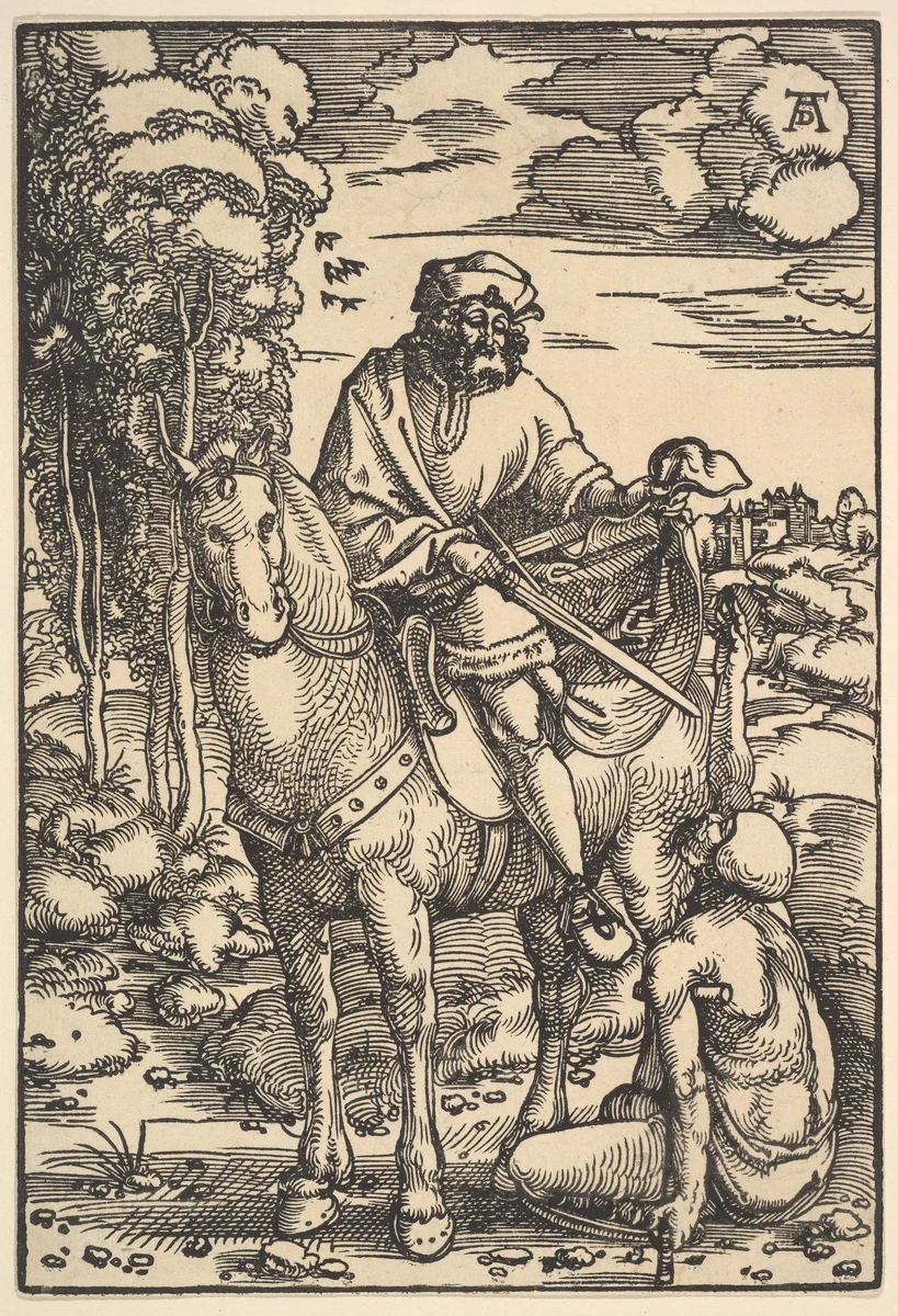 St. Martin by Hans Baldung, print, 1500-1599