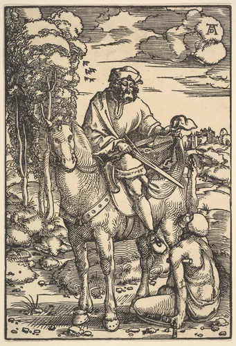 St. Martin by Hans Baldung, print, 1500-1599