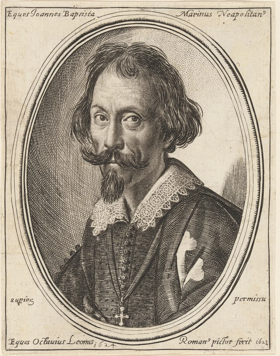 Giovanni Marino by Ottavio Leoni, print, 1623-1624