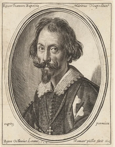 Giovanni Marino by Ottavio Leoni, print, 1623-1624