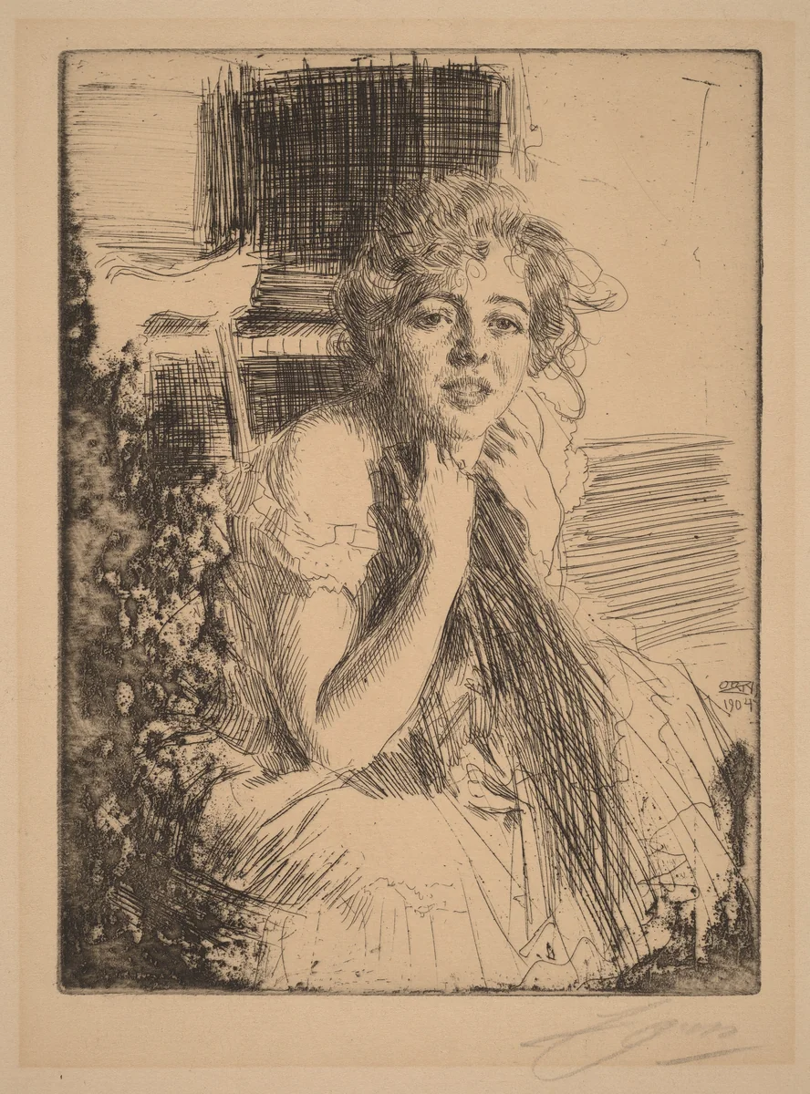 Emma Rasmussen by Anders Zorn, print, 1904