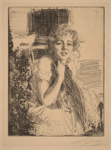 Emma Rasmussen by Anders Zorn, print, 1904