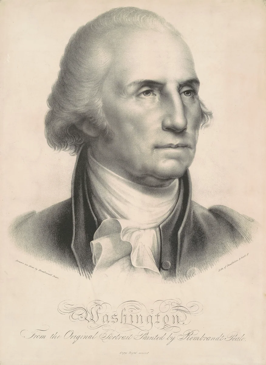 Washington by Rembrandt Peale, print, 1832-1833