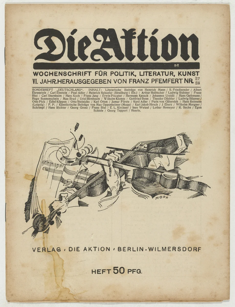 Die Aktion, vol. 6, no. 27/28 by Hans Richter, Georg Tappert, periodical, 1916
