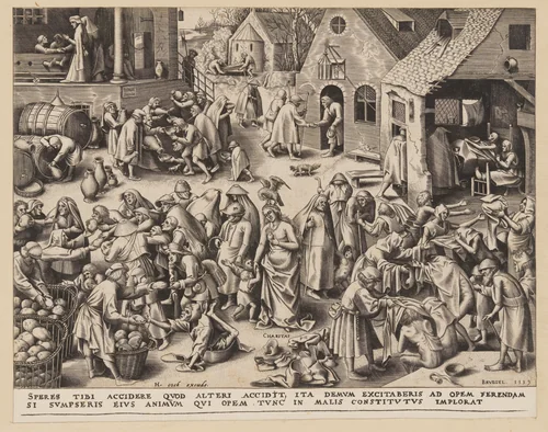 Charity, from The Seven Virtues by Philip Galle, print, 1559
