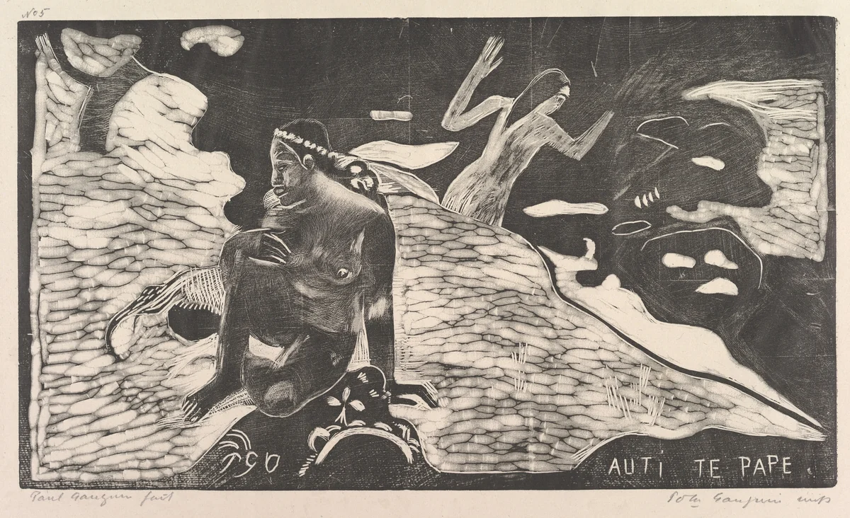 Auti Te Pape by Paul Gauguin, print, 1893-1894