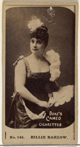 Card Number 145, Billie Barlow, from the Actors and Actresses series (N145-4) issued by Duke Sons & Co. to promote Cameo Cigarettes by W. Duke, Sons & Co., photograph, 1880-1889