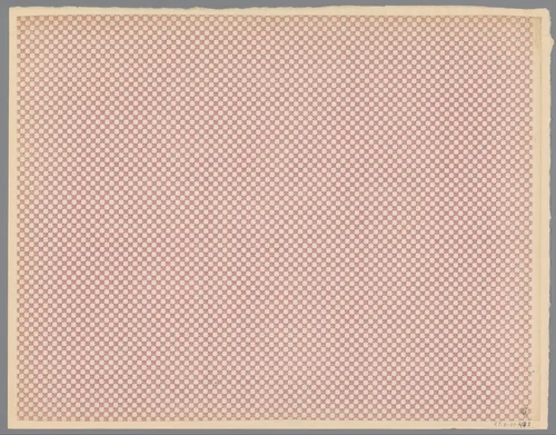 Blad met schaakbordpatroon by anonymous, print, 1800-1900