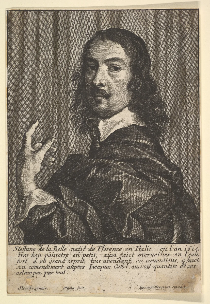 Stefano della Bella by Wenceslaus Hollar, print, 1649