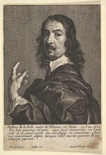 Stefano della Bella by Wenceslaus Hollar, print, 1649