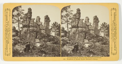 Wonders of Rocky Rock - Hermit's Home, No. 190 from the series "Curiosities of Adams and Juneau Counties" by Henry Hamilton Bennett, photograph, 1870-1908