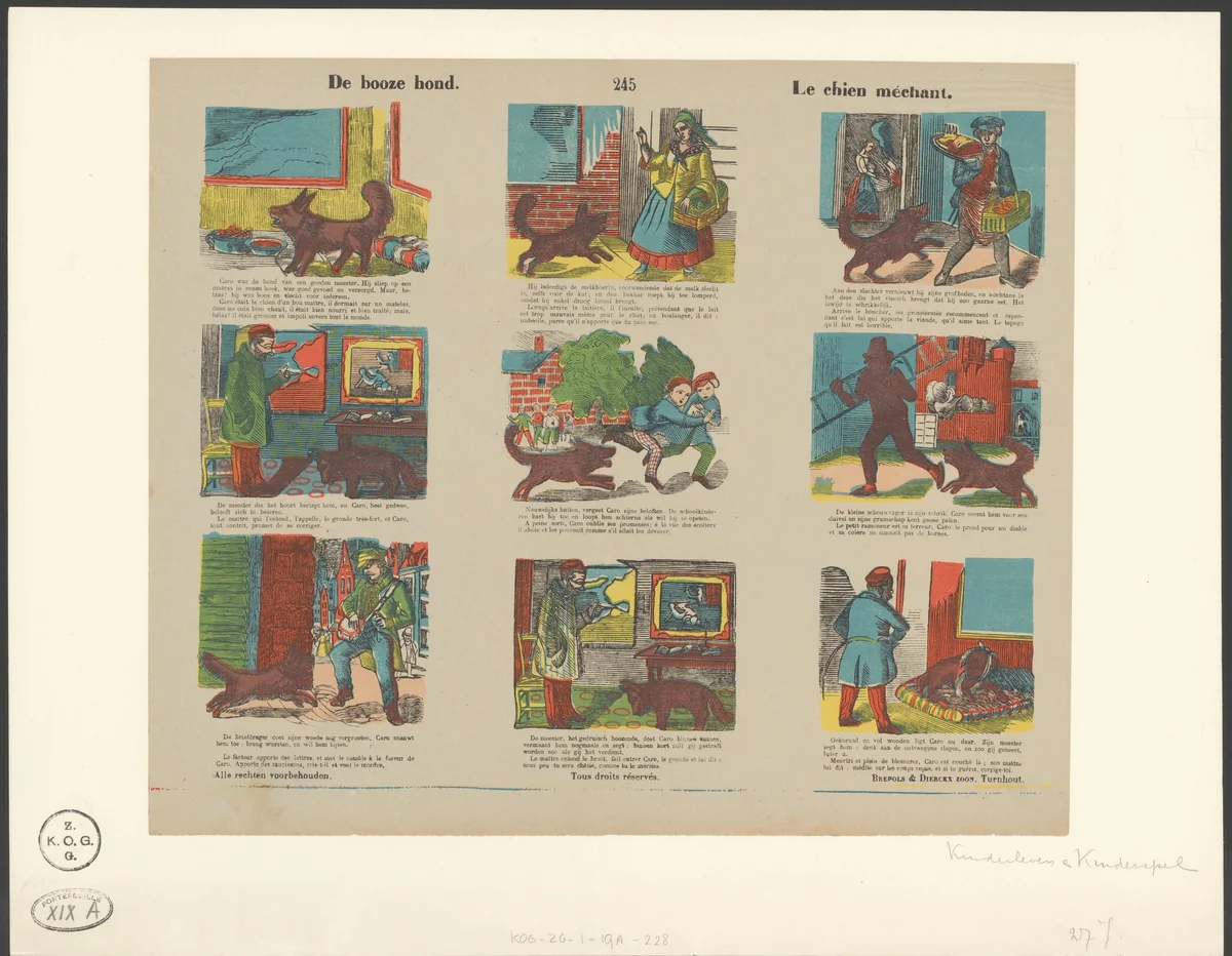 Boze hond by anonymous, print, 1833-1911