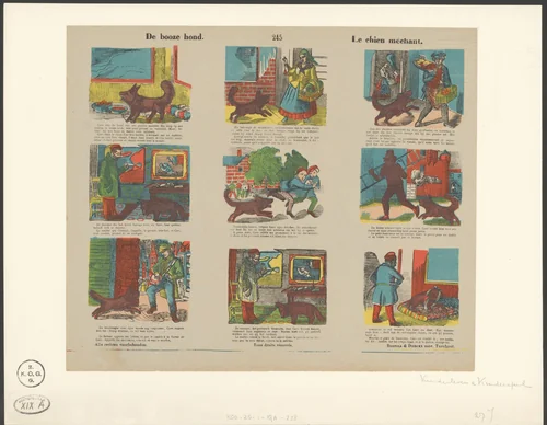 Boze hond by anonymous, print, 1833-1911