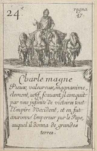 Karel de Grote by Stefano della Bella, print, 1620-1664