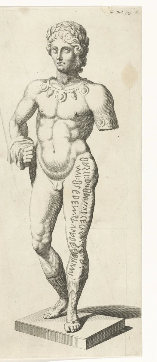 Standbeeld van koning Herodes by Daniël met de Penningen, print, 1690