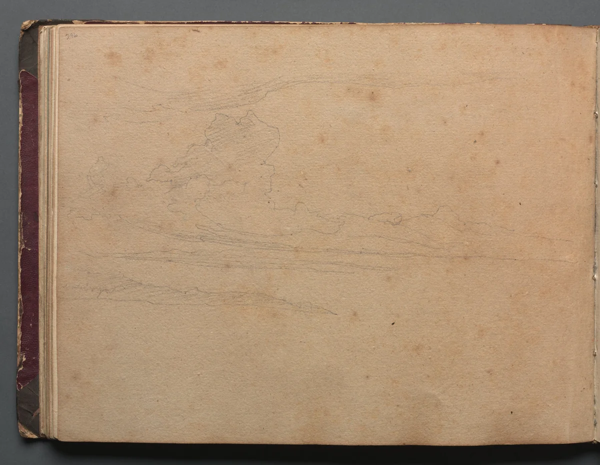 Album with Views of Rome and Surroundings, Landscape Studies, page 29b: Landscape Study by Franz Nadorp, book, 1830-1870