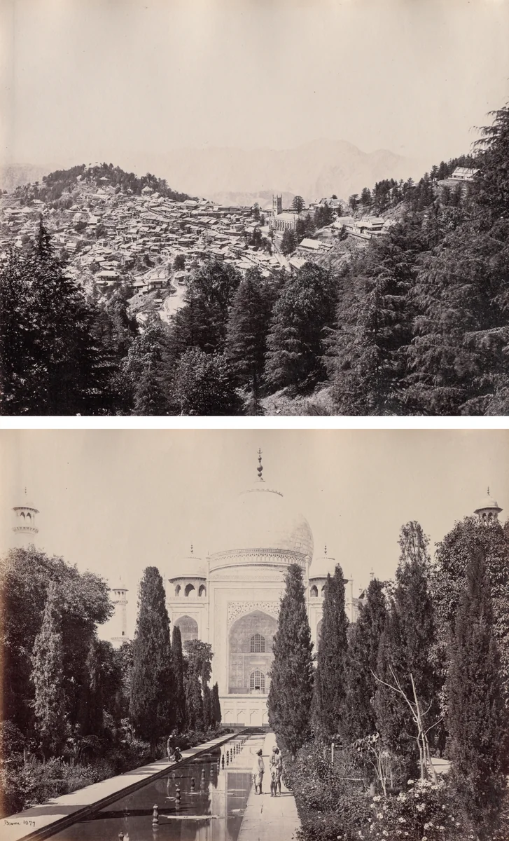 Shimla and the Taj Mahal by Samuel Bourne, photograph, 1860-1869