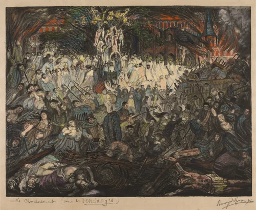 Harvests: The Pillage by Henri De Groux, print, 1889-1899