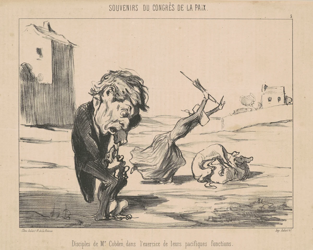 Disciples de M. Cobden by Honoré Daumier, print, 1849
