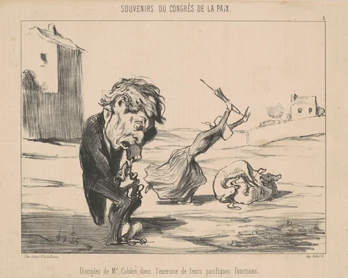 Disciples de M. Cobden by Honoré Daumier, print, 1849