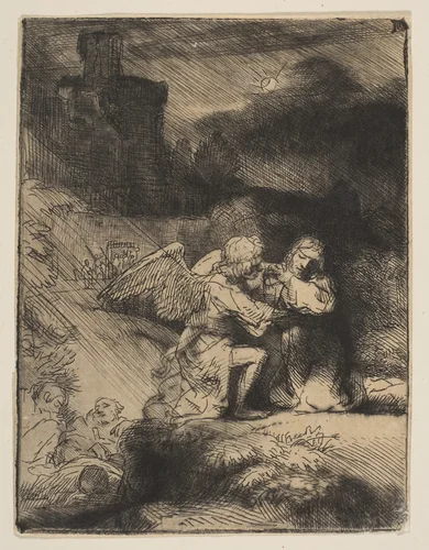 The Agony in the Garden by Rembrandt van Rijn, print, 1647-1657
