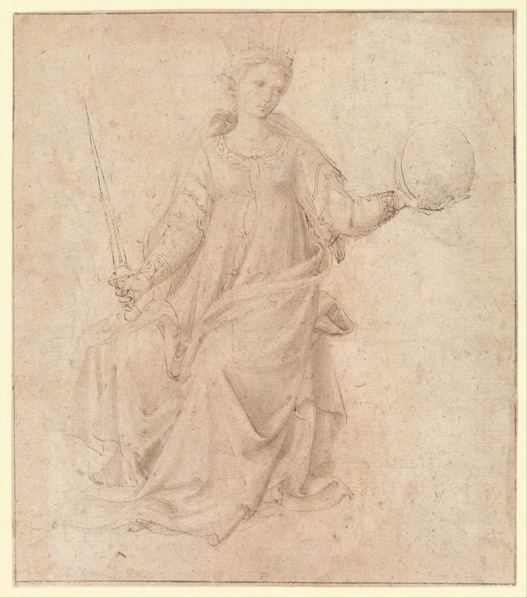 Justice by Fra Angelico, drawing, 1435-1445