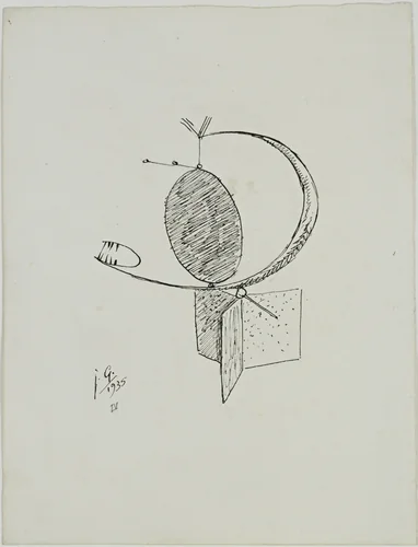 Study for Head by Julio González, drawing, 1935