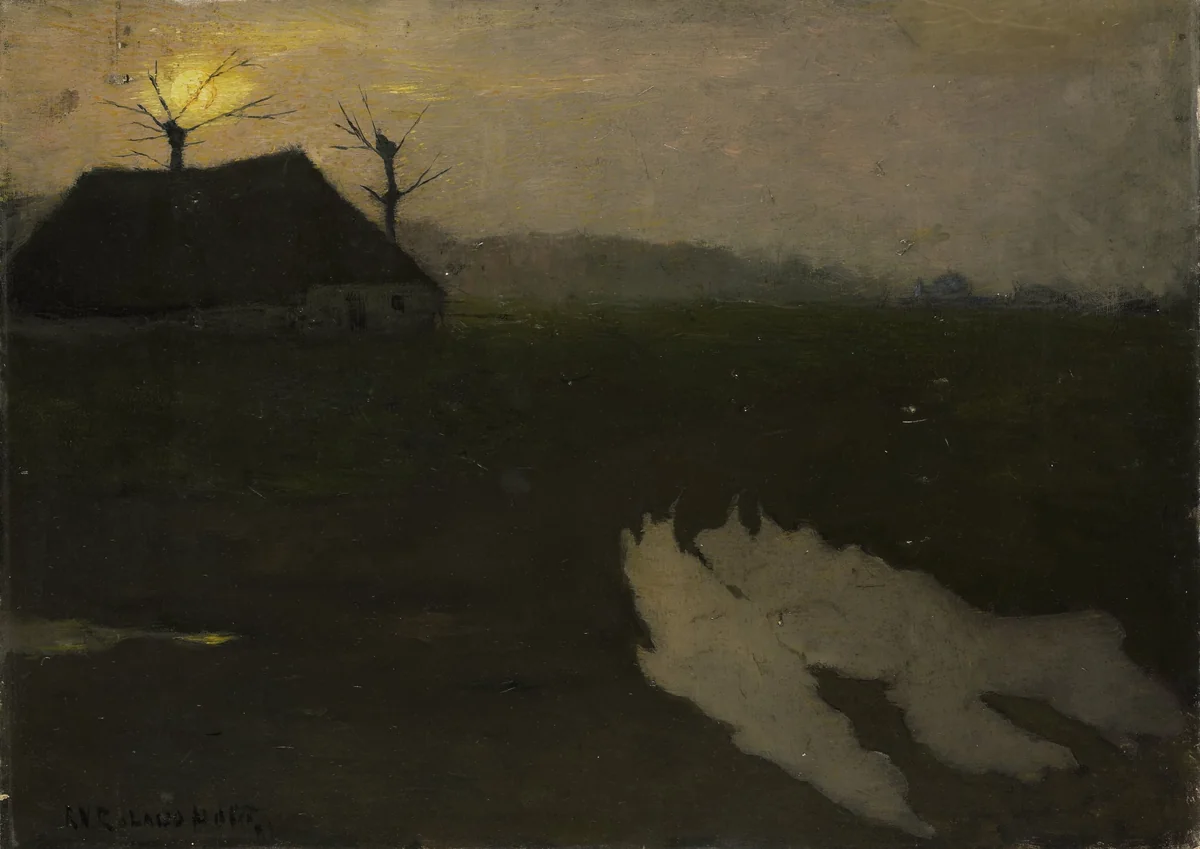 Landscape by Moonlight by Richard Nicolaüs Roland Holst, painting, 1891