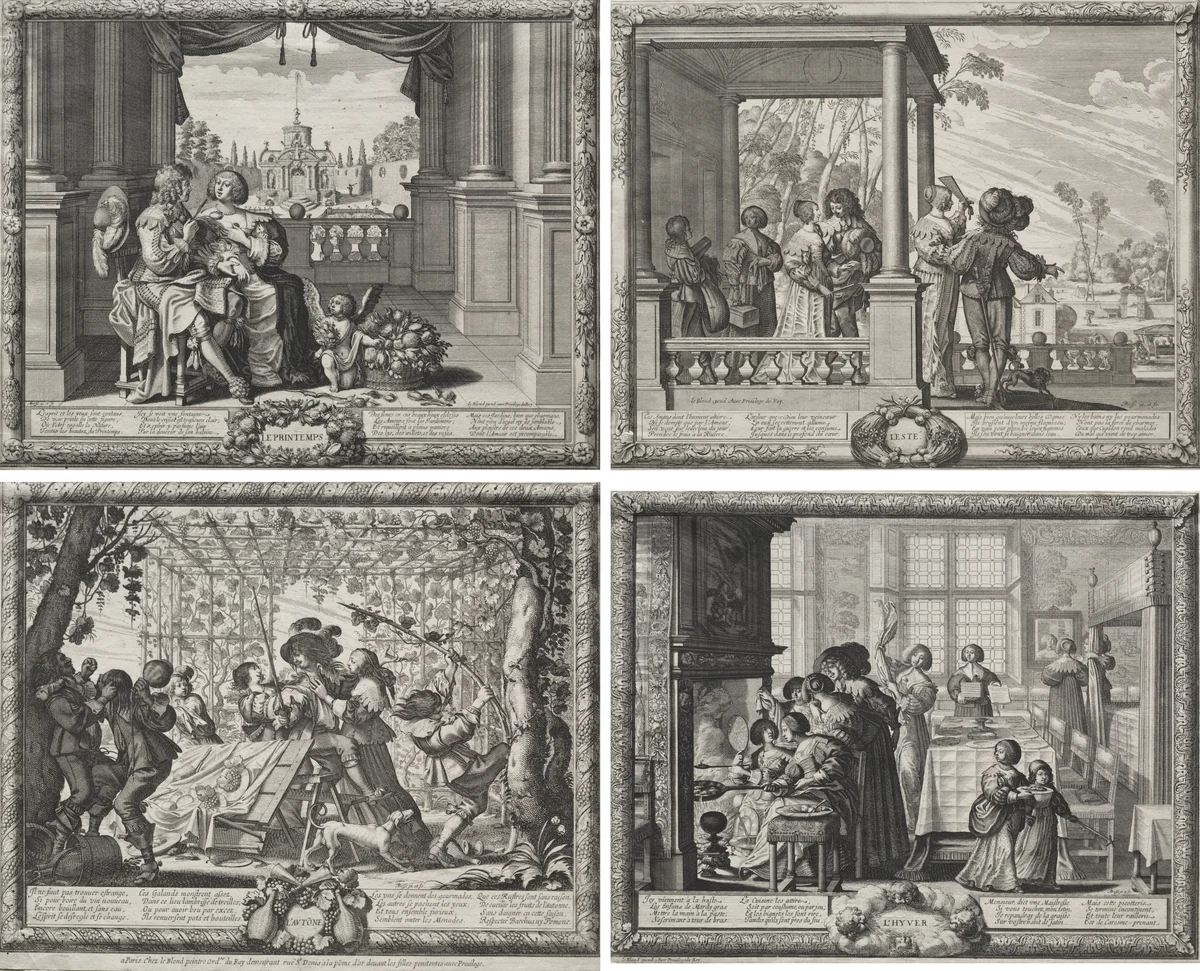 The Four Seasons by Abraham Bosse, print, 1635