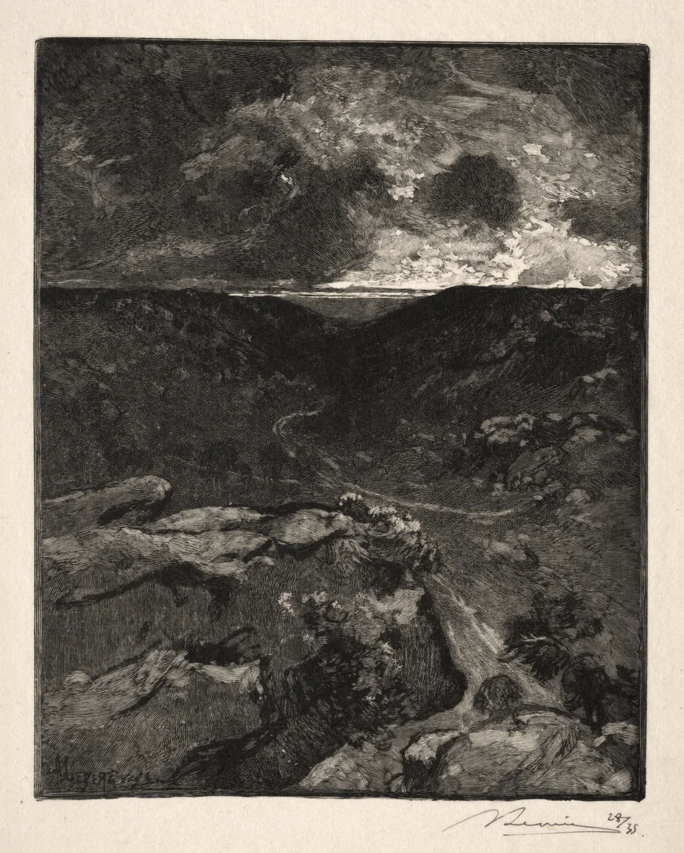 La vallèe de Franchard by Auguste Louis Lepère, print, 1888