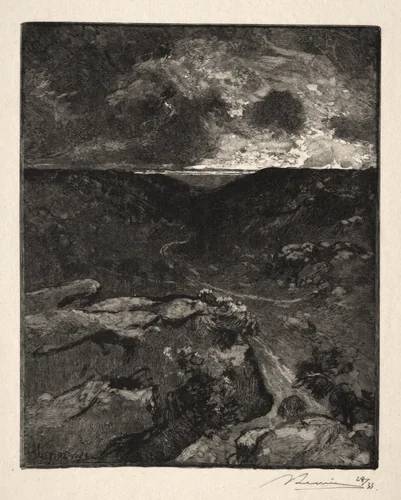 La vallèe de Franchard by Auguste Louis Lepère, print, 1888