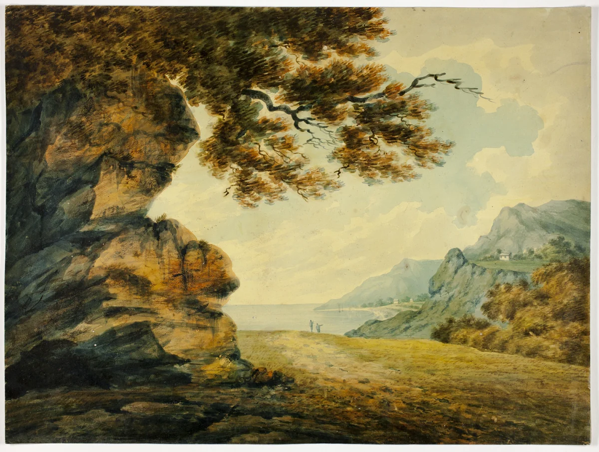 Two Figures Looking at Bay by John Warwick Smith
Nicholas Pocock, painting, 1790-1831
