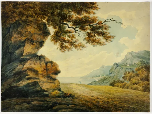 Two Figures Looking at Bay by John Warwick Smith
Nicholas Pocock, painting, 1790-1831