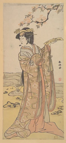 The Third Segawa Kikunojo as a Woman by Katsukawa Shunkō (勝川春好), print, 1770-1790