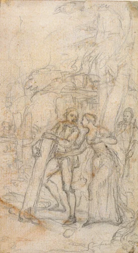 Study for William Shakespeare's "The Tempest" by Hubert François Gravelot, drawing, 1734-1773