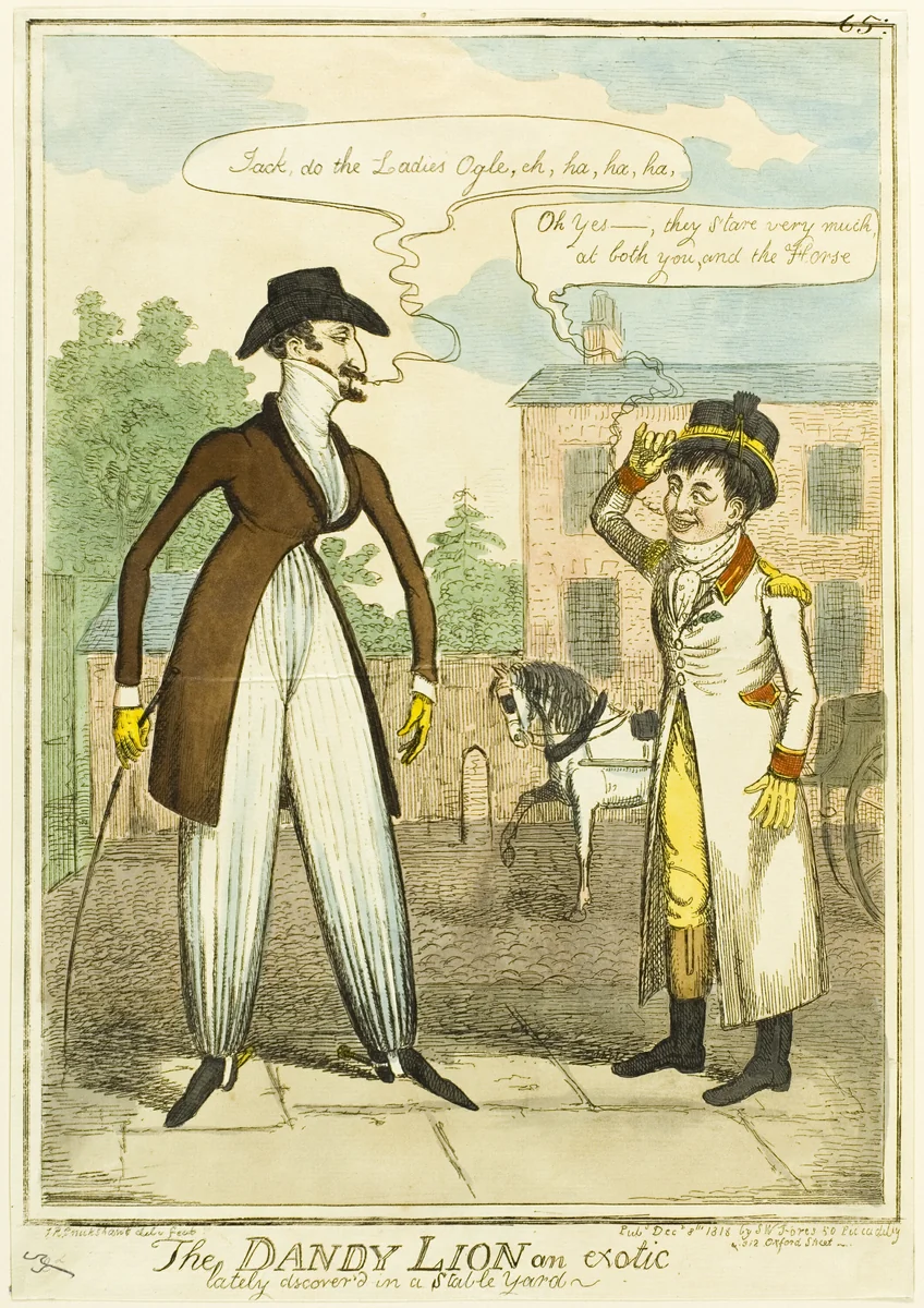 The Dandy Lion an Exotic lately Discovered in a Stable Yard by Isaac Robert Cruikshank, print, 1818