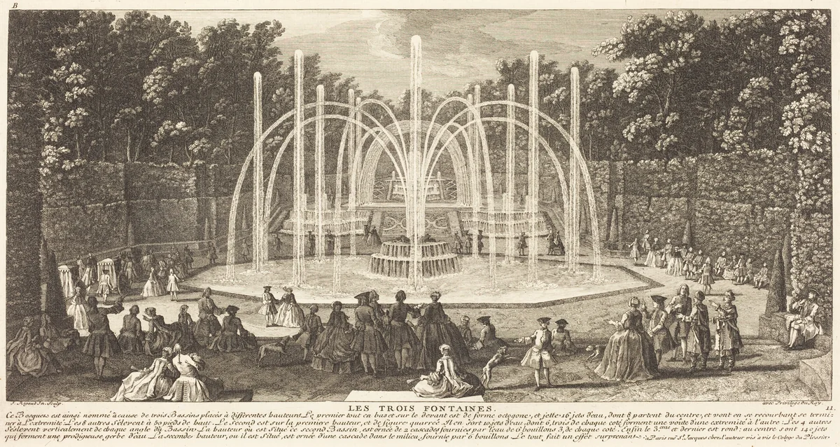 Les Trois Fontaines by Jean-Baptiste Rigaud, print, 1681-1812
