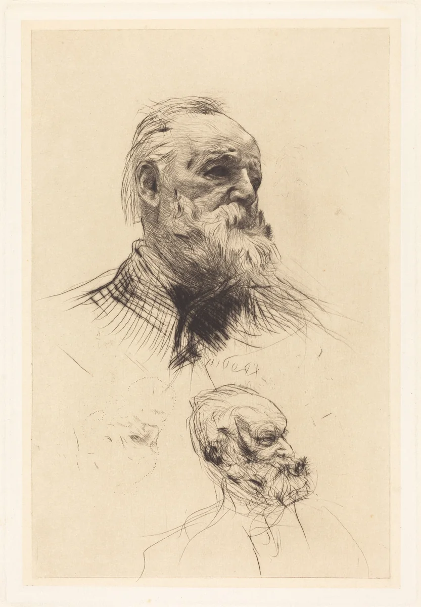 Victor Hugo, De Trois Quarts by Auguste Rodin, print, 1884