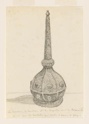 Rosewater Sprinkler by Olivier Bro de Comères, drawing, 1828-1845