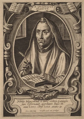 Louis de Blois by Cornelis Galle Theodor Galle, print, 1576-1650