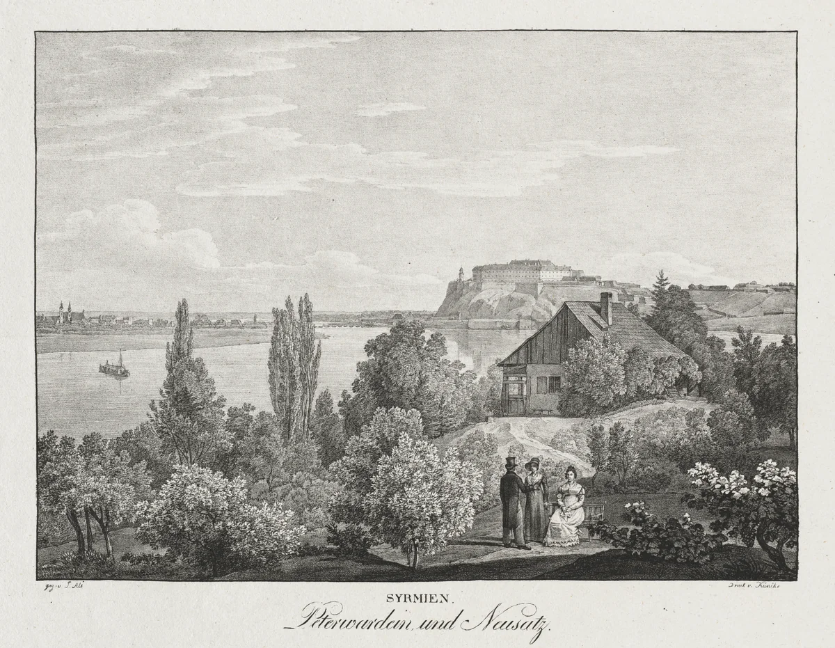 Syrmien, Peterwardein und Neusatz by Jakob Alt, print