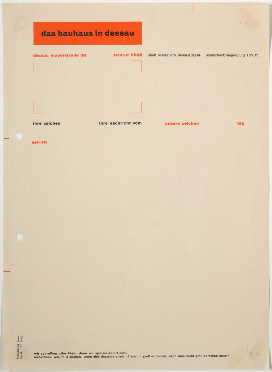 Das Bauhaus in Dessau by Herbert Bayer, design, 1926