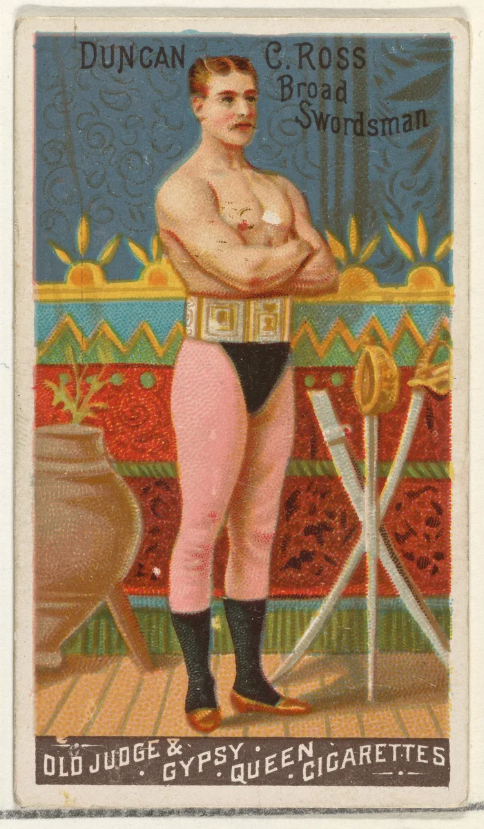 Duncan C. Ross, Broad Swordsman, from the Goodwin Champion series for Old Judge and Gypsy Queen Cigarettes by Goodwin & Company, print, 1888
