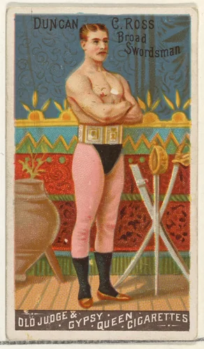 Duncan C. Ross, Broad Swordsman, from the Goodwin Champion series for Old Judge and Gypsy Queen Cigarettes by Goodwin & Company, print, 1888