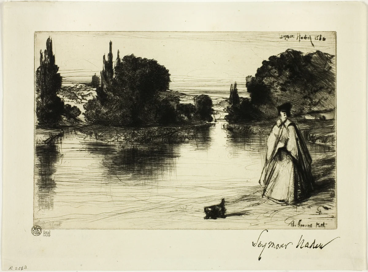 The Towing Path by Francis Seymour-Haden, print, 1859-1869