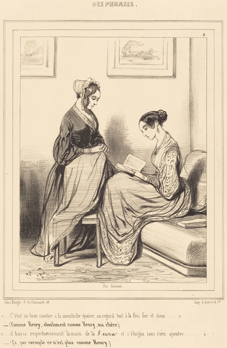 C'était un beau cavalier... by Paul Gavarni, print, 1804-1866