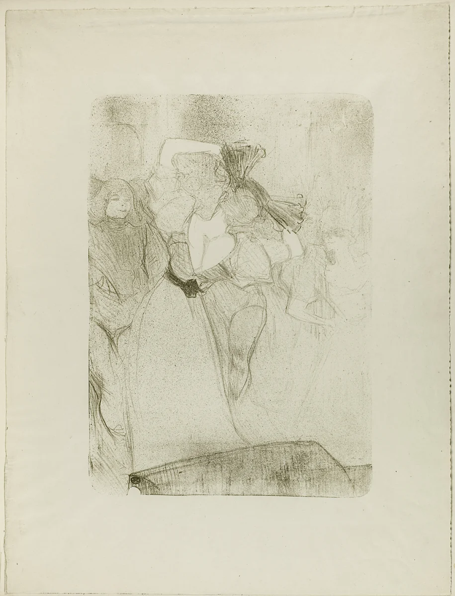Rear View of Lender Dancing the Bolero in Chilpéric by Henri de Toulouse-Lautrec, print, 1895