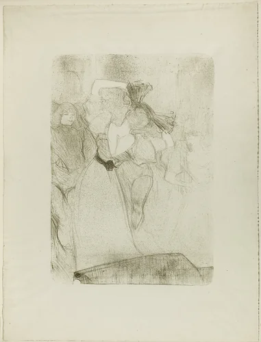 Rear View of Lender Dancing the Bolero in Chilpéric by Henri de Toulouse-Lautrec, print, 1895