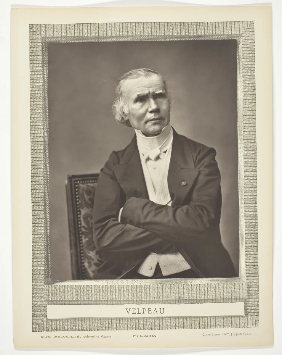 Alfred-Armand-Louise-Marie Velpeau (French surgeon and anatomist, 1795-1867) by Pierre Petit, photograph, 1862-1867