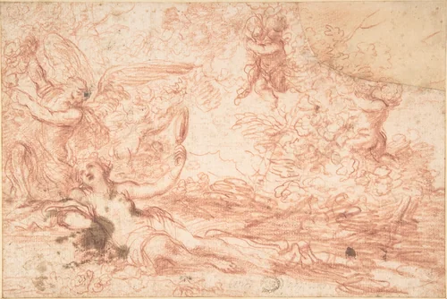 Mythological Scene by anonymous, drawing, 1600-1700